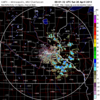 base reflectivity image from Minnesota