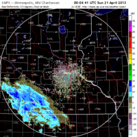 base reflectivity image from Minnesota