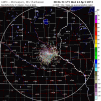 base reflectivity image from Minnesota