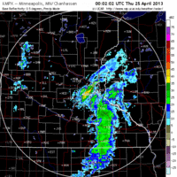 base reflectivity image from Minnesota