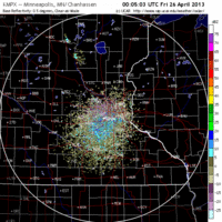 base reflectivity image from Minnesota