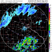 base reflectivity image from Minnesota