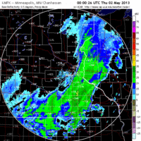 base reflectivity image from Minnesota