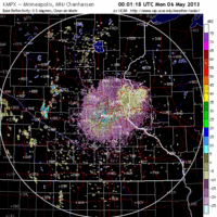 base reflectivity image from Minnesota