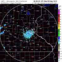 base reflectivity image from Minnesota