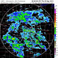 base reflectivity image from Minnesota