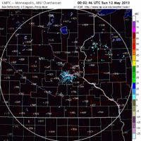 base reflectivity image from Minnesota