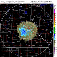 base reflectivity image from Minnesota