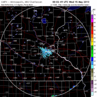 base reflectivity image from Minnesota