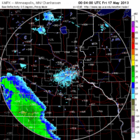 base reflectivity image from Minnesota