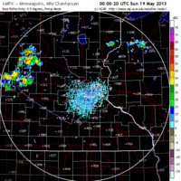 base reflectivity image from Minnesota