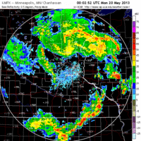 base reflectivity image from Minnesota