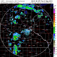 base reflectivity image from Minnesota