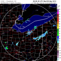 base reflectivity image from Cleveland, OH