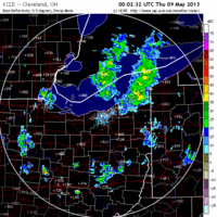 base reflectivity image from Cleveland, OH