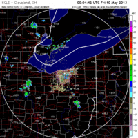 base reflectivity image from Cleveland, OH