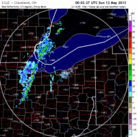 base reflectivity image from Cleveland, OH