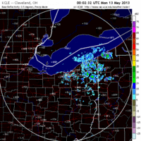 base reflectivity image from Cleveland, OH