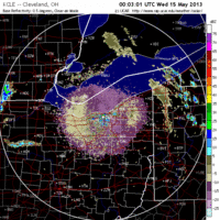 base reflectivity image from Cleveland, OH