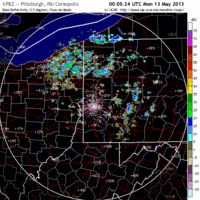 base reflectivity image from Pittsburgh, PA