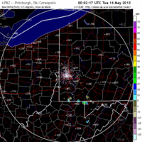 base reflectivity image from Pittsburgh, PA