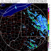 base reflectivity image from Pittsburgh, PA