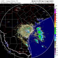 base reflectivity image from Corpus Christi