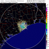 base reflectivity image from Houston, TX