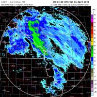 base reflectivity image from la crosse, wi