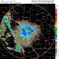 base reflectivity image from la crosse, wi