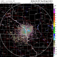 base reflectivity image from la crosse, wi