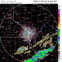 base reflectivity image from la crosse, wi