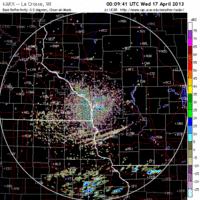 base reflectivity image from la crosse, wi