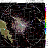 base reflectivity image from la crosse, wi