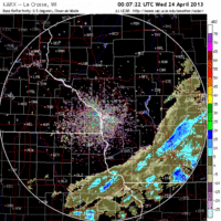 base reflectivity image from la crosse, wi