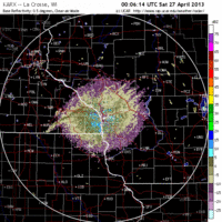 base reflectivity image from la crosse, wi