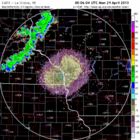 base reflectivity image from la crosse, wi