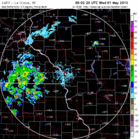 base reflectivity image from la crosse, wi