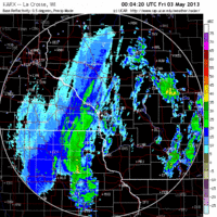 base reflectivity image from la crosse, wi