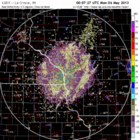 base reflectivity image from la crosse, wi