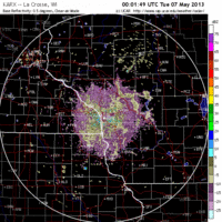 base reflectivity image from la crosse, wi