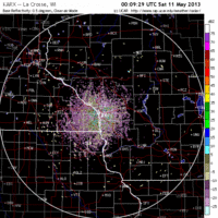 base reflectivity image from la crosse, wi