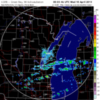 base reflectivity image from green bay, wi