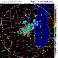 base reflectivity image from milwaukee