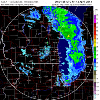 base reflectivity image from milwaukee