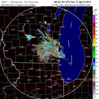 base reflectivity image from milwaukee