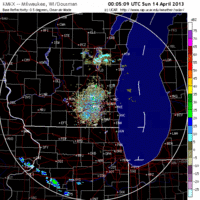 base reflectivity image from milwaukee