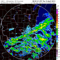 base reflectivity image from milwaukee