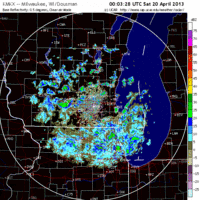 base reflectivity image from milwaukee