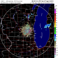 base reflectivity image from milwaukee